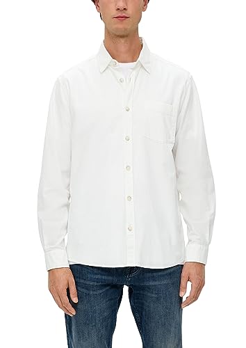 s.Oliver Koszula męska z długim rękawem, Regular Fit White XXL, biały, XXL