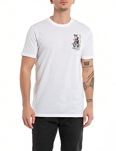 Replay T-shirt męski, Optical White 001, L