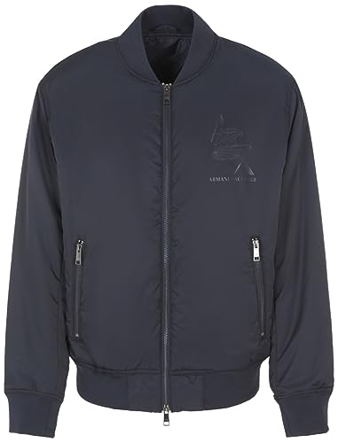 Armani Exchange Męska kurtka Sustainable, Eagle Logo, Cuffed Sleeves Shell Jacket, grantowy, XS