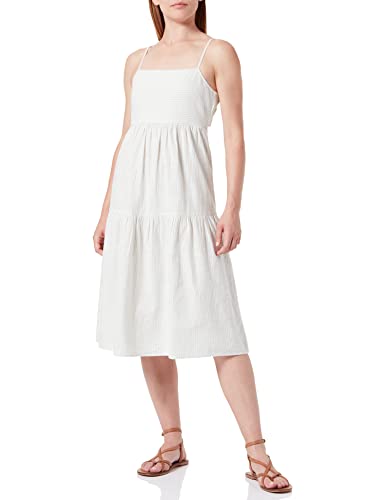 VERO MODA Damska sukienka Vmjily Sl Calf WVN Casual, Desert Sage/Stripes:śnieżnobiały, XL