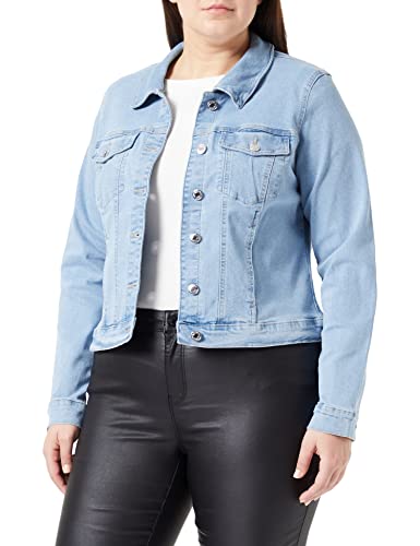 Vero Moda Damska kurtka Vmruna Ls Slim DNM Jck Mix Ga Cur Noos Denim Jacket, jasnoniebieski (light blue denim), 48