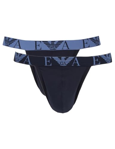 Emporio Armani Męski pasek Jock Strap (2 sztuki), granatowy/granatowy, M