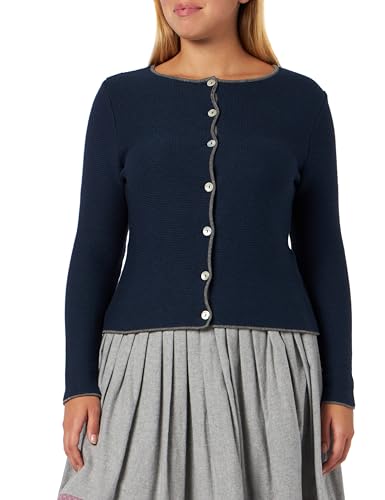 BERWIN & WOLFF TRACHT FOLKLORE LANDHAUS Damski kardigan z dzianiny, granatowy, 34