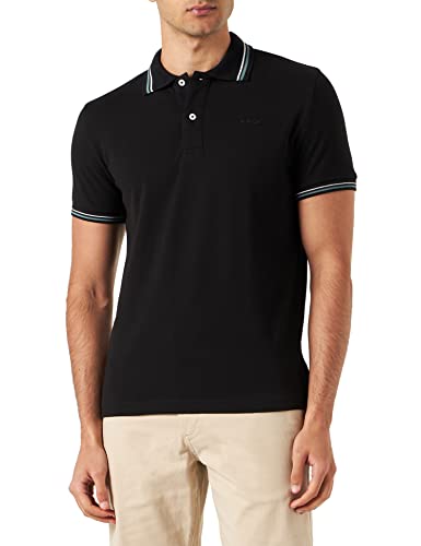 Geox Męska koszulka polo M (DE), czarna, L, czarny, L