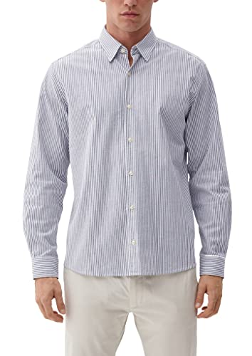 s.Oliver Męska koszula z długim rękawem, niebieska, XXL