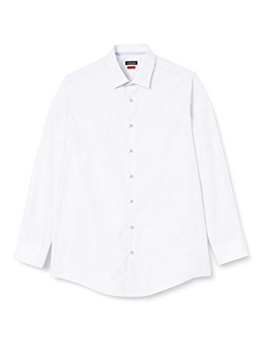 Roy Robson Męska koszulka męska z obszyciem Aus Baumwolle Slim Fit Langarm Bügelfrei, biały, 46 PL