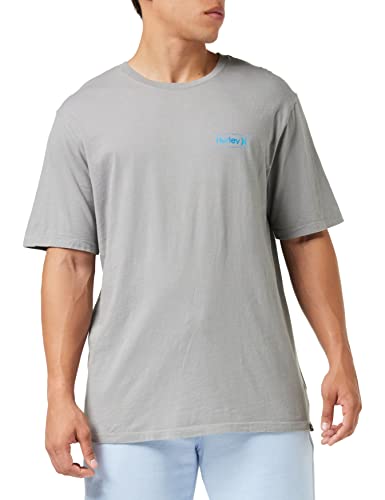 Hurley Evd WSH OAO Slashed Ss T-Shirt męski, Cząstki, szary, M