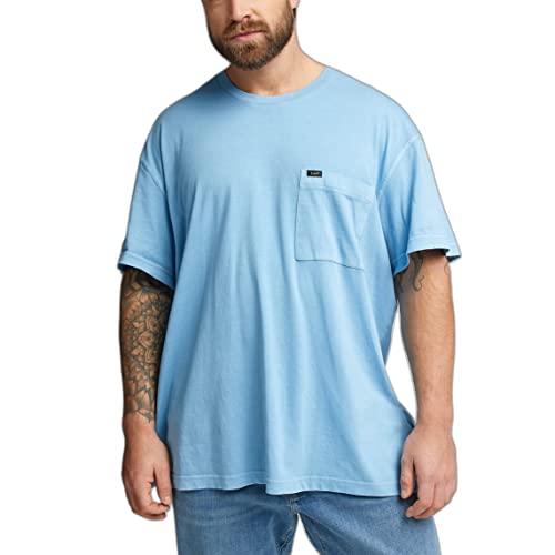 Lee Męski t-shirt z kieszeniami, Ice Blue, rozmiar S, niebieski (Ice Blue), S