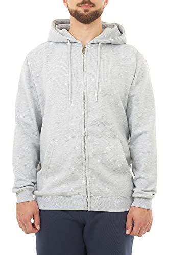 M17 Męska bluza z kapturem z recyklingu zapinana na zamek błyskawiczny codzienna bluza z kapturem bluza z kapturem bluza z zamkiem błyskawicznym zwykła góra kurtka z długim rękawem, szary, M