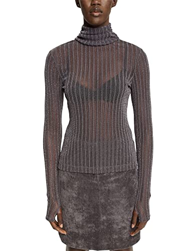 ESPRIT Collection Damska koszulka 112EO1K326, 010/ANTHRACITE, XL