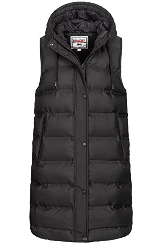 Lonsdale Damska kamizelka z kapturem MOONZIE, czarny, XS
