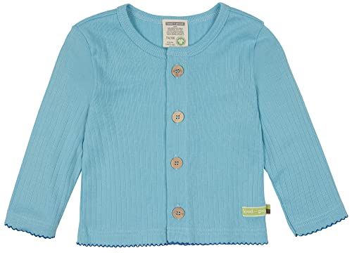 loud + proud Derby Rib, kurtka dziewczęca z certyfikatem GOTS, Lagoon, 86/92 cm