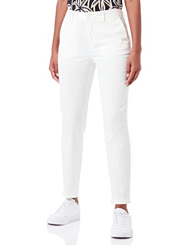 Scotch & Soda Maison Bell Slim-Fit damskie spodnie chinosy In Mercerized Organic Cotton, Off White 0001, 28/34, Off White 0001., 28W / 34L