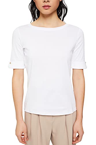 ESPRIT Collection T-shirt damski, 100 / biały, XS