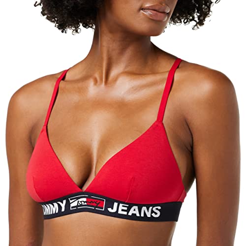 Tommy Hilfiger Damski biustonosz trójkątny bez podszewki, Podstawowy czerwony, S