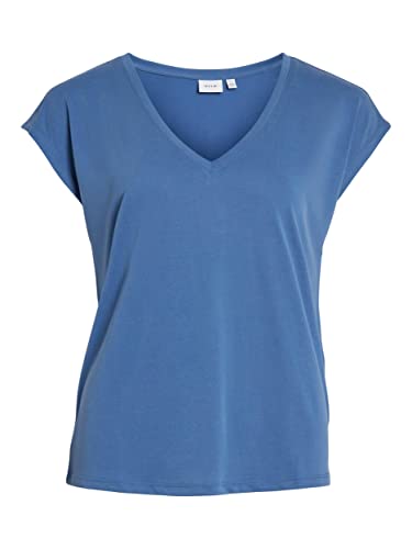 VIMODALA dekolt w serek S/S TOP/SU - NOOS, federal blue, M