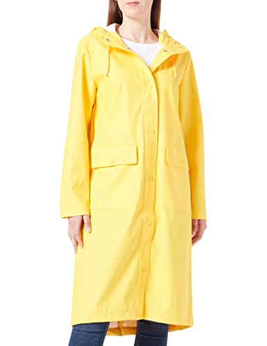 ONLY Onlrene Hood Long Raincoat Cc OTW płaszcz przeciwdeszczowy, Lemon Chrome, L