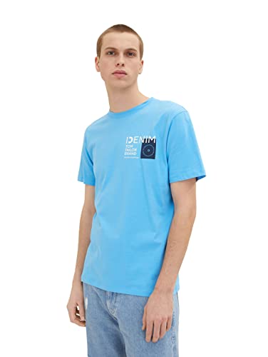 TOM TAILOR Denim Koszulka męska 1036964, 18395-Rainy Sky Blue, M, 18395 – Rainy Sky Blue, M