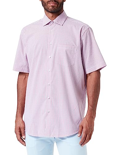 Seidensticker Męska koszula z krótkim rękawem, regularny krój, czerwona, 38, czerwony, 38