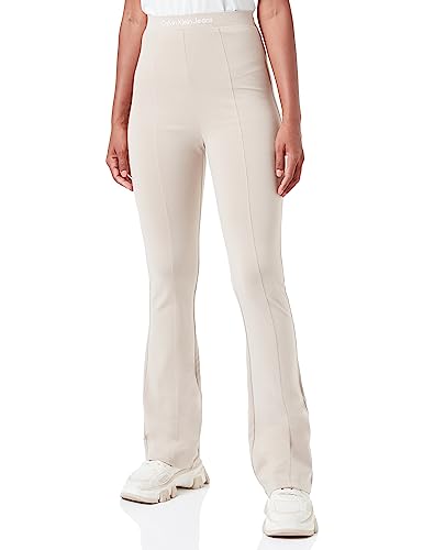 Calvin Klein Jeans Legginsy Milano z logo damskie, Plaza Taupe, XXL