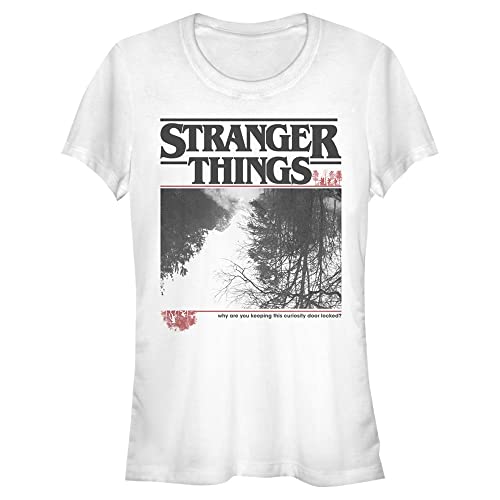 Stranger Things Damska koszulka Upside Photo Short Sleeve, biały, M