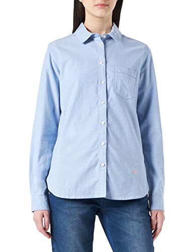 Springfield Damska koszula Camisa Manga Larga Oxford Spandex, niebieski (Azul Medio)., 32 PL
