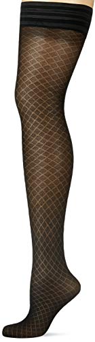 GLAMORY Damskie pończochy samonośne, czarny, 3XL