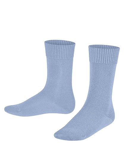 FALKE Unisex dziecięce skarpety Comfort Wool wełna jednokolorowe 1 para, niebieskie (Crystal Blue 6290), 35-38, niebieski (Crystal Blue 6290), 35-38