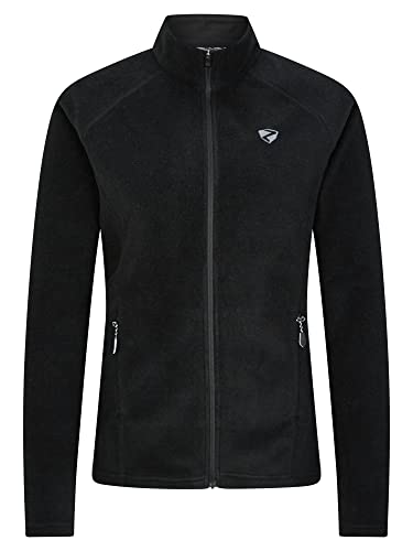 Ziener Damska kurtka polarowa JORDIE Mid Layer | długi rękaw, oddychająca, Polartec, czarna, 34