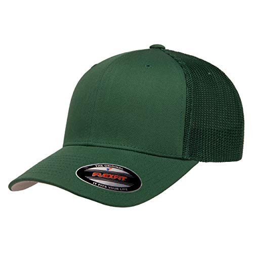 Flex fit Flexfit Trucker Mesh dopasowana czapka, Evergreen, Jeden rozmiar
