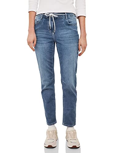 Cecil Damskie spodnie do biegania Denim, Mid Blue Wash, 32W / 30L