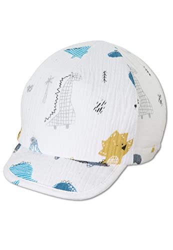 Sterntaler Unisex dziecięca czapka z daszkiem dinozaury czapka dziecięca, ecru, normalna, écru, 53