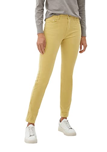 s.Oliver Damskie spodnie sztruksowe slim fit, ŻÓŁTY, 58-60
