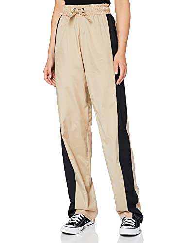 Unique 21 Damskie spodnie dresowe w kontrastowe paski, KAMIEŃ, 32