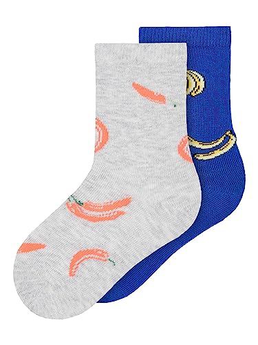 Name It Skarpetki męskie, Surf the Web/Pack:LIGHT GREY MELANGE, 19/21