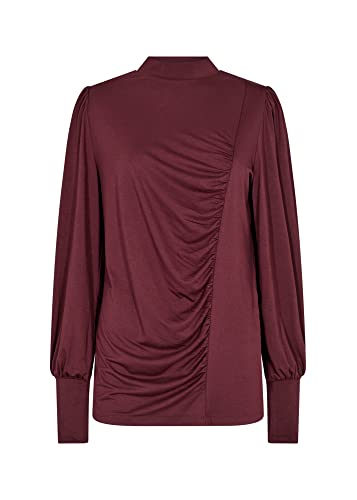 SOYACONCEPT Women's SC-MARICA 214 damska bluzka koszulka, 5520 czerwone wino, rozmiar XXL