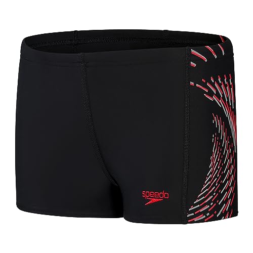 Speedo Boy's Plastisol Placement Aquashorty, granatowe/zielone pływaki, True Navy/Bondi Blue/Spritz, 6 lat