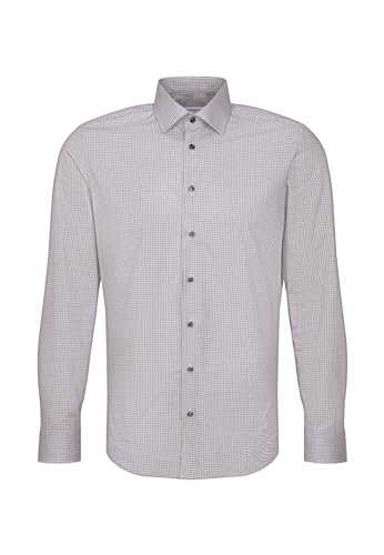 Seidensticker Męska koszula z długim rękawem Extra Slim Fit, szary, 38