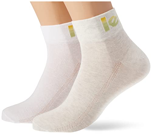 LEVIS Logo Ombre Quarter Kwartał, White Combo, 35-38 (opakowanie 2) Unisex-dorosły, white combo, 35 EU