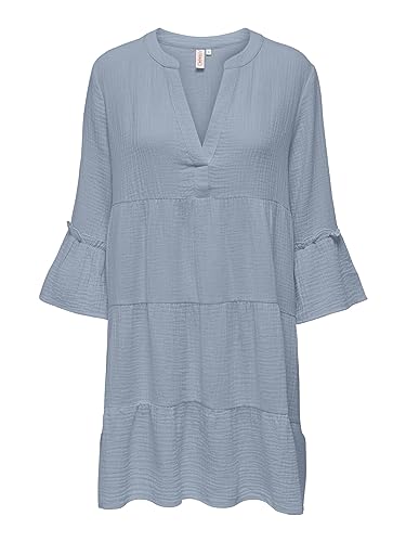 ONLY Sukienka damska ONLTHYRA PEPLON WVN, niebieska Blizzard, XS, Blue Blizzard, XS