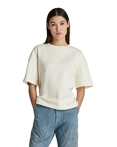 G-STAR RAW Damski sweter z regulowanym tyłem Gr Sw Ss, Biały (Papirus C988-d113), S