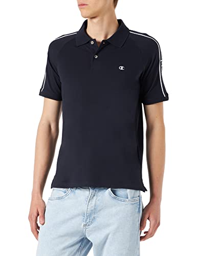 Champion Męska koszulka polo Gallery Tape, pique Stretch, Blu marino, S