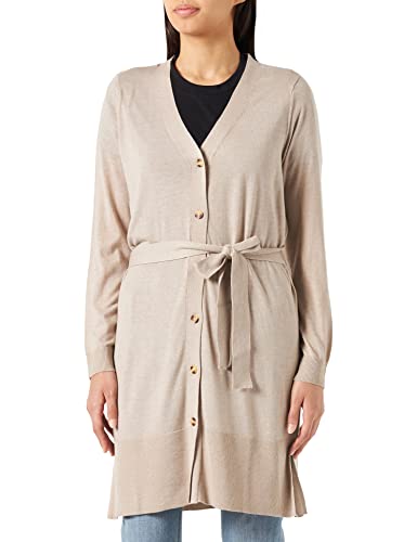 Vila Damski VIABELLA Long L/S kardigan/SU-NOOS kardigan z dzianiny, naturalny melanż, S, Natural Melange, S