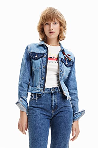 Desigual Damska kurtka dżinsowa typu trucker, NIEBIESKI, L
