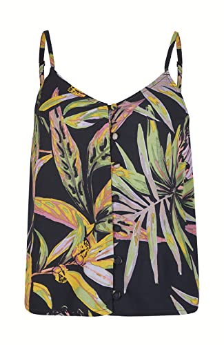 O'NEILL Tiare Woven Tank Top Koszulka, 39033 Black Tropical Flower, Regularny damski, 39033 Czarny Tropikalny Kwiat, S-M