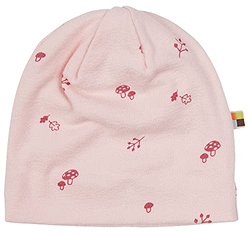 loud + proud Unisex dziecięcy dżersej strukturalny, certyfikat GOTS czapka beanie, różowy, 49