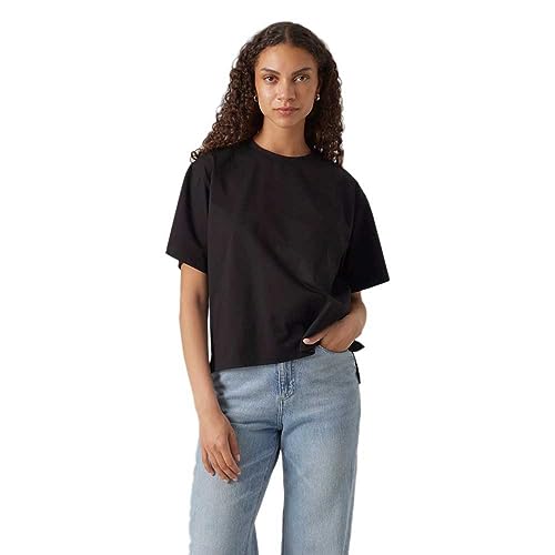 VERO MODA Vmgigi SS O-Neck VMA Noos T-shirt damski, czarny, S