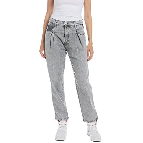 Replay dżinsy damskie, 095 Light Grey, 27W