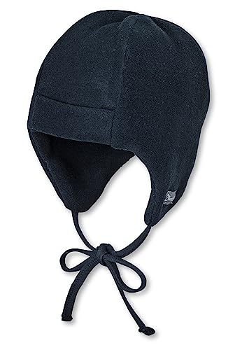 Sterntaler Czapka z nausznikami i wstążkami dla niemowląt, granatowy, 35 cm (Herstellergröße: 35 cm)