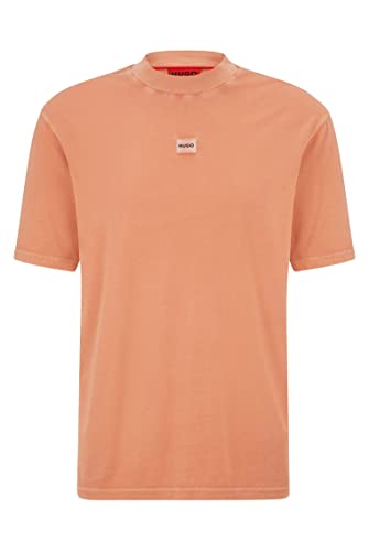 HUGO Męski T-shirt, Open Orange899, S, Open Orange899, S